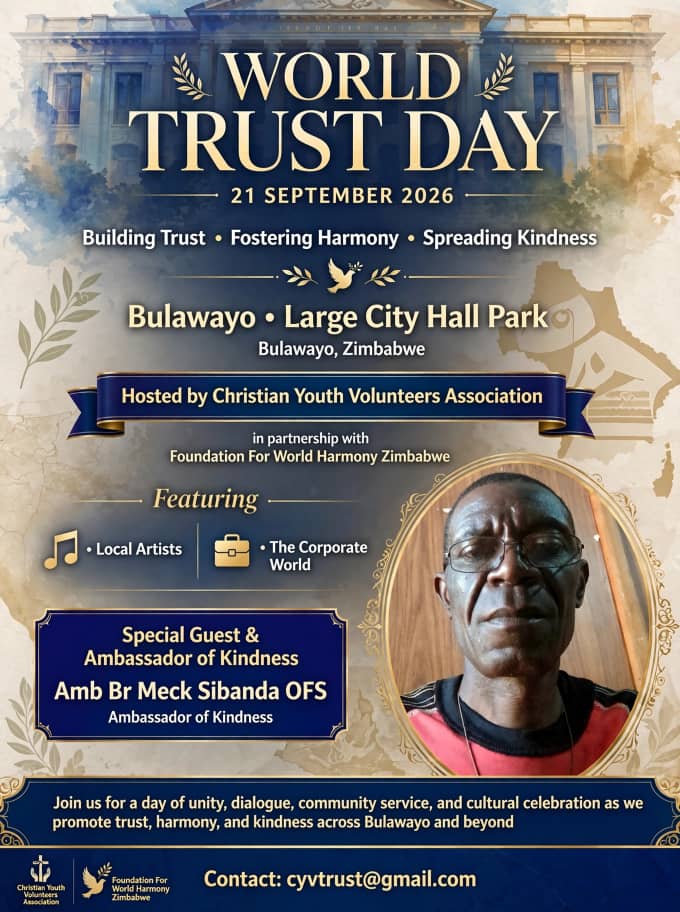 World Trust Day Large City Hall Bulawayo event flyer