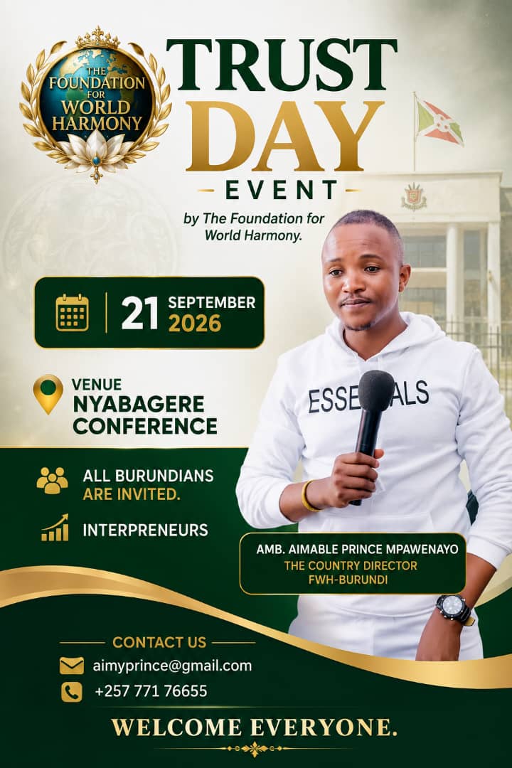 Burundi World Trust Day event flyer