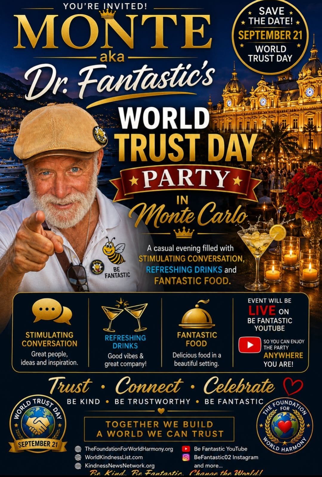 Dr Fantastic World Trust Day Party Monte Carlo