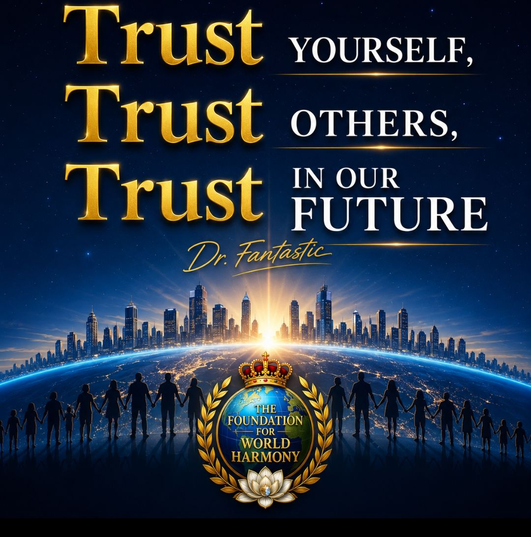 Trust yourself trust others trust in our future World Trust Day graphic