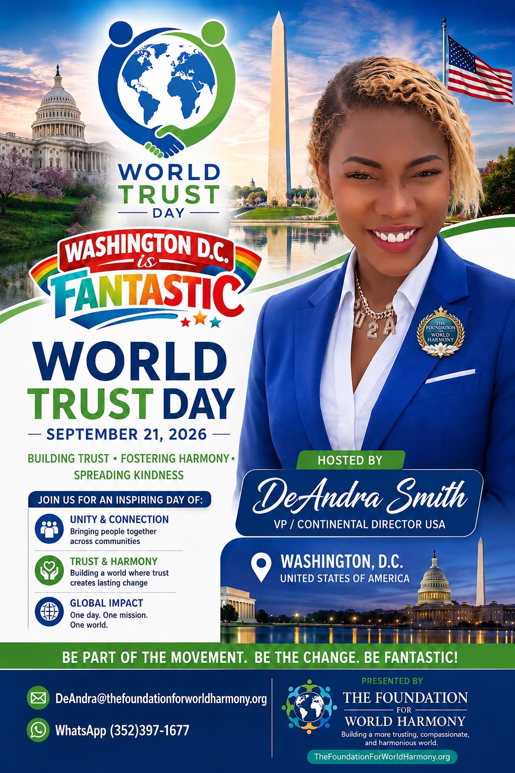 Washington DC World Trust Day hosted by DeAndra Smith