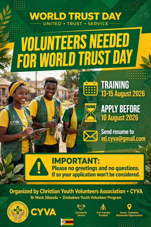 Volunteers needed for World Trust Day